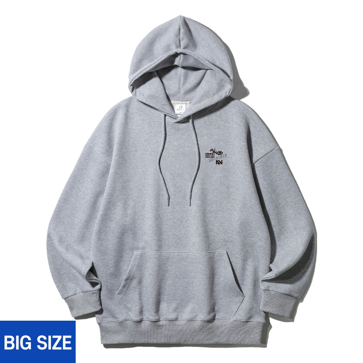 앨빈클로(ALVINCLO) [빅사이즈] 2XL~4XL 카모마일 오버핏 후드티 BE5689 (3 COLOR)