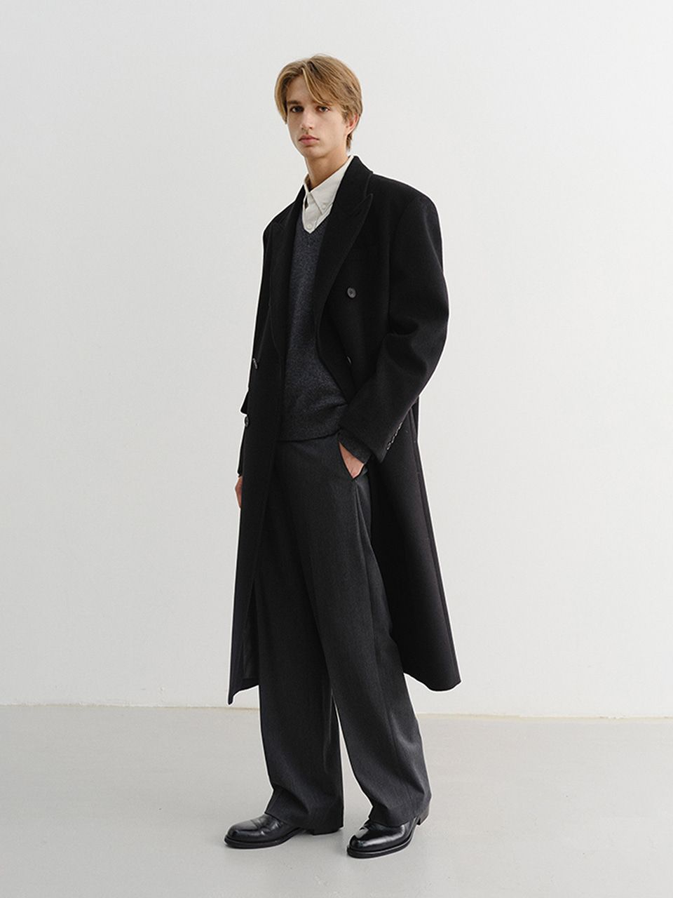 ジャケット・アウター DUNST UNISEX BELTED WOOL MAC COAT BLACK MUSINSA | DUNST FOR WOMEN UNISEX BELTED CASHMERE MAC