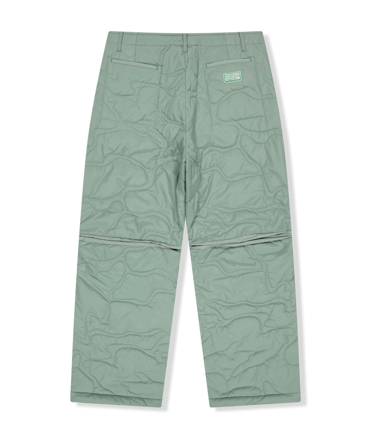 예스아이씨(YESEYESEE) Quilted Camo Liner Pants Dusty Blue