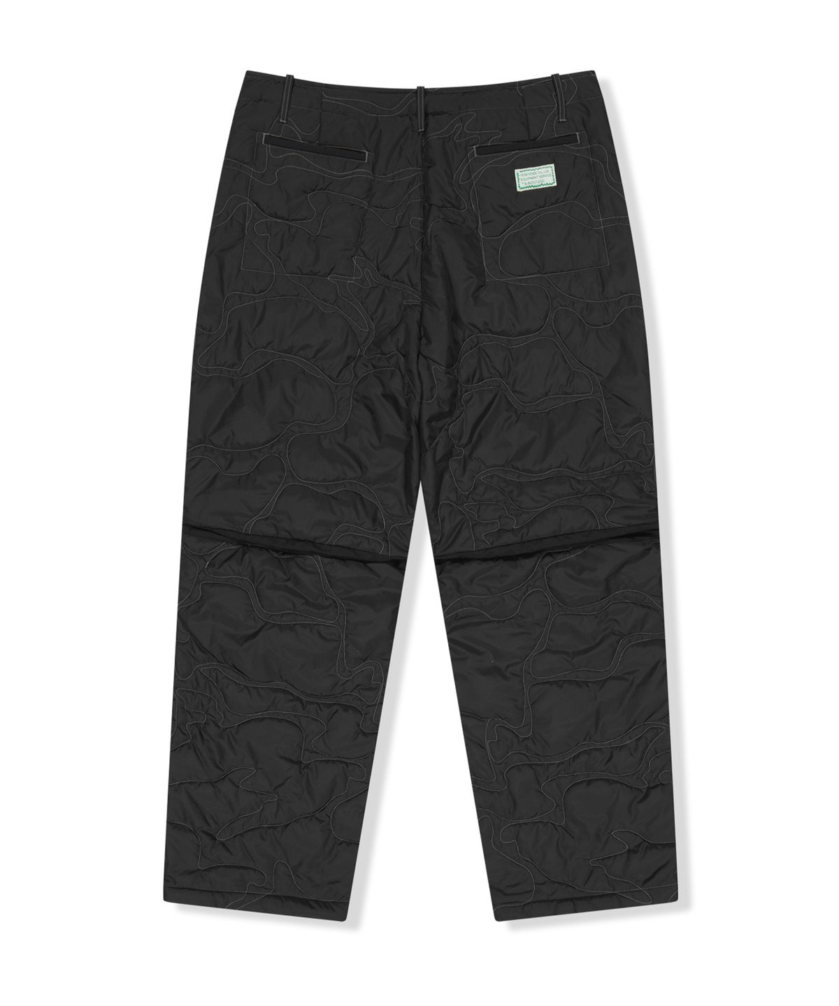 예스아이씨(YESEYESEE) Quilted Camo Liner Pants Black
