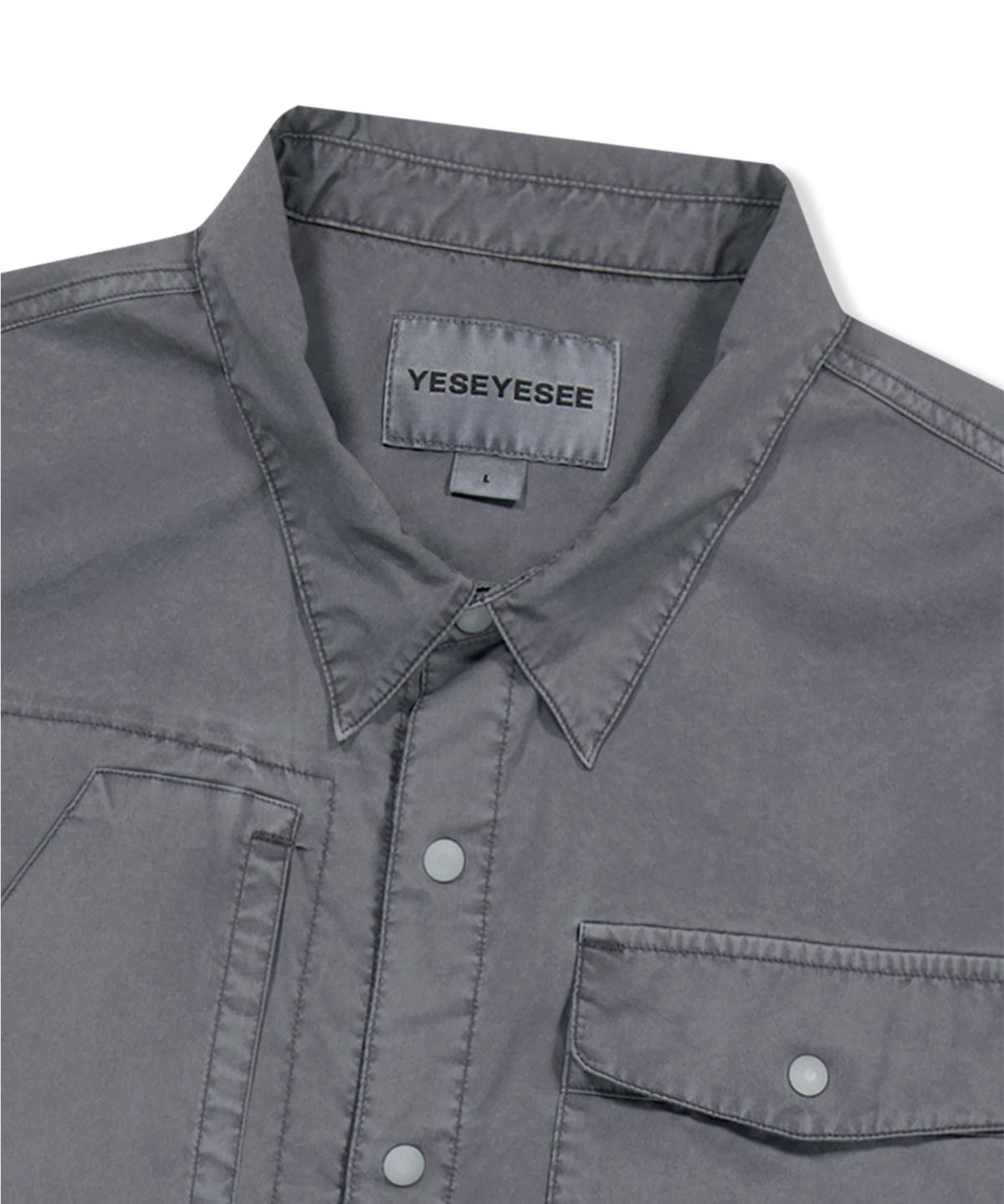 예스아이씨(YESEYESEE) Dyed Explorer Shirt Charcoal