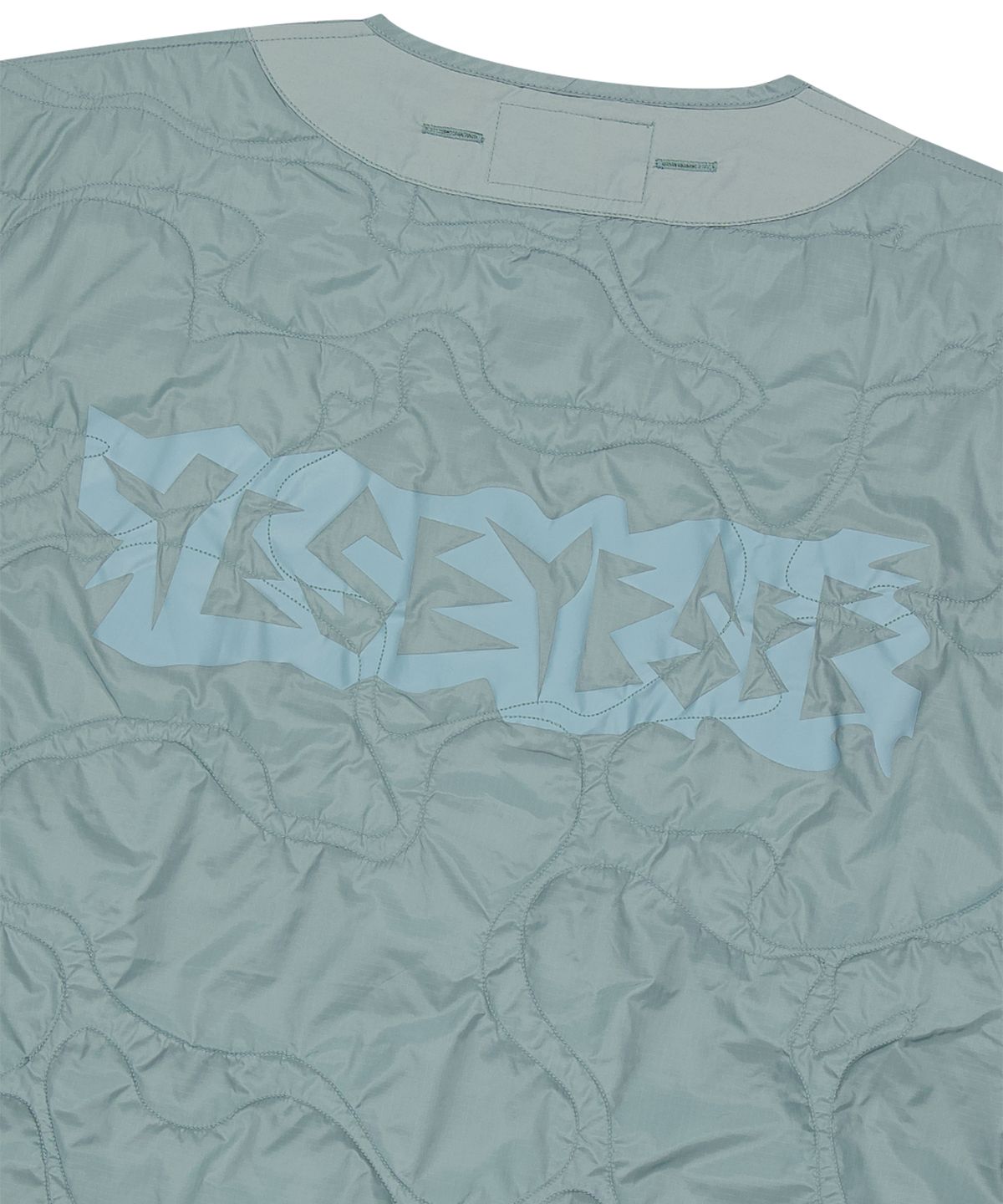 예스아이씨(YESEYESEE) Quilted Camo Liner Jacket Dusty Blue