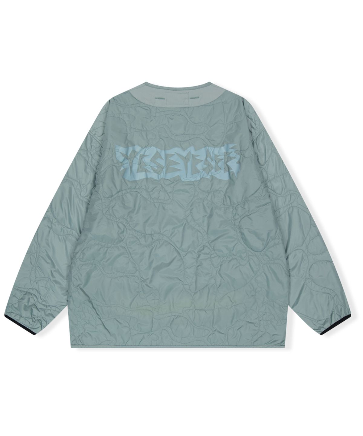 예스아이씨(YESEYESEE) Quilted Camo Liner Jacket Dusty Blue
