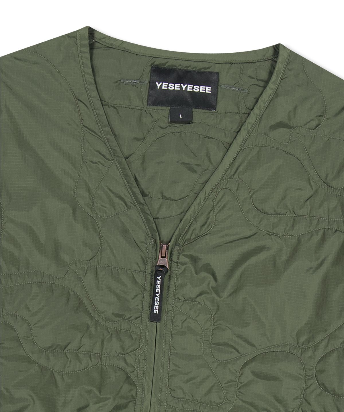 예스아이씨(YESEYESEE) Quilted Camo Liner Jacket Khaki
