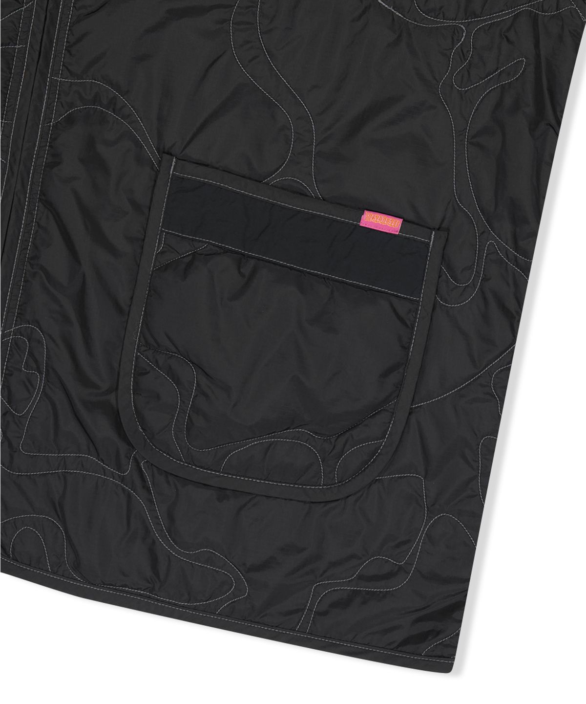 예스아이씨(YESEYESEE) Quilted Camo Liner Jacket Black