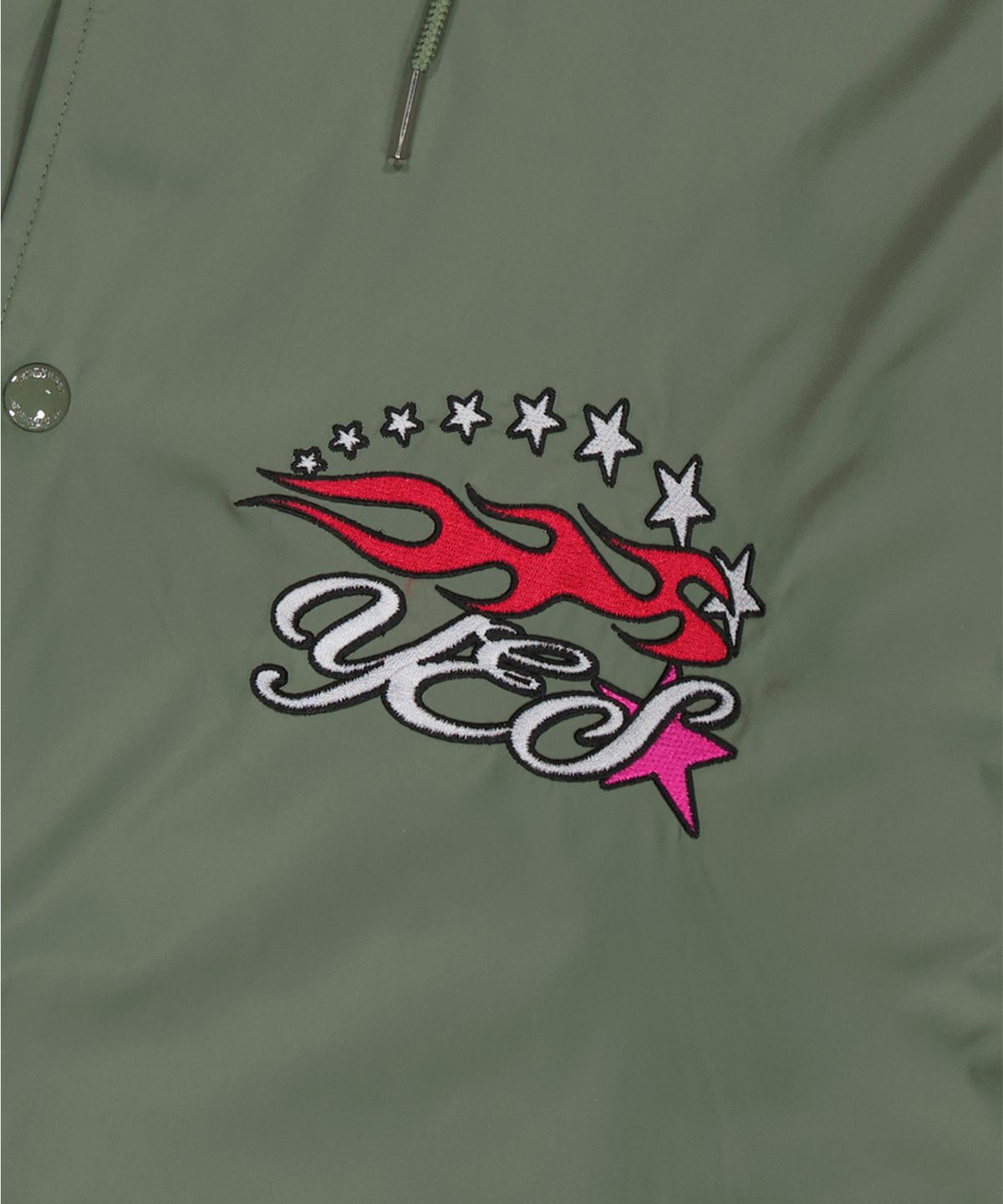 예스아이씨(YESEYESEE) Hairy Lining Long Parka Sage Green