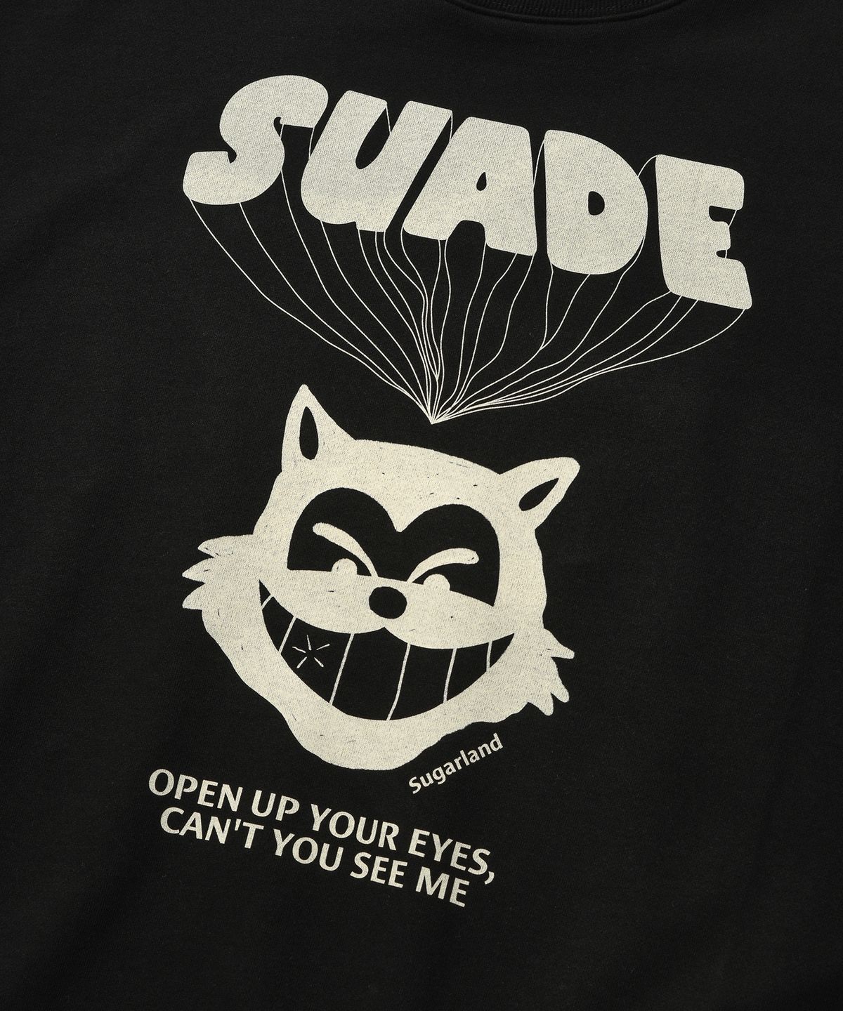 스웨이드(SUADE) BALLOON CAT CREWNECK [BLACK]