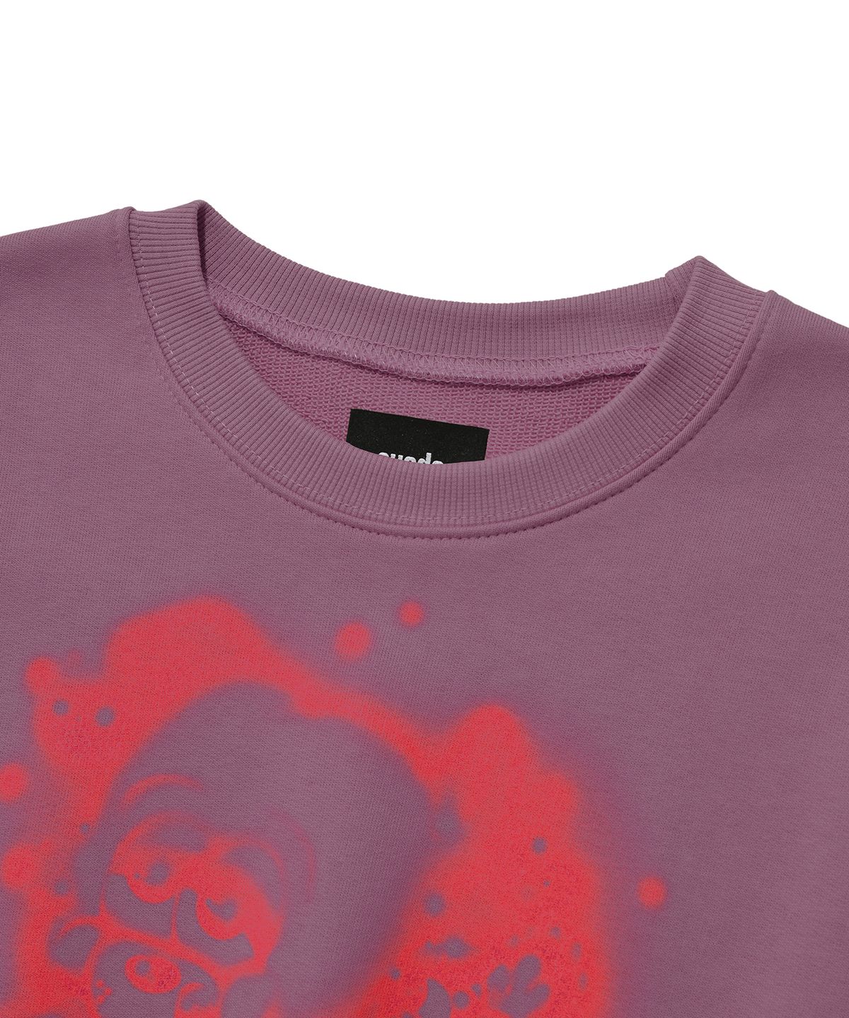 스웨이드(SUADE) AIRBRUSH DOG CROP CREWNECK [PINK]