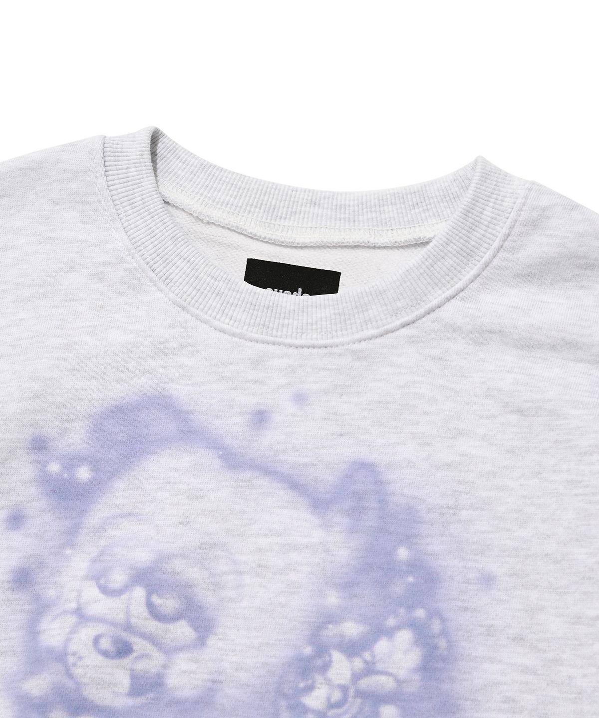 스웨이드(SUADE) AIRBRUSH DOG CROP CREWNECK [MELANGE GRAY]