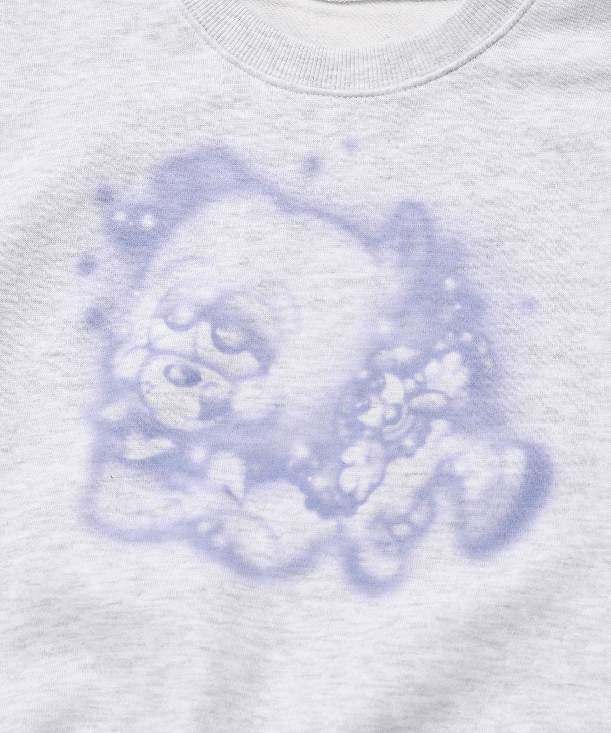 스웨이드(SUADE) AIRBRUSH DOG CROP CREWNECK [MELANGE GRAY]