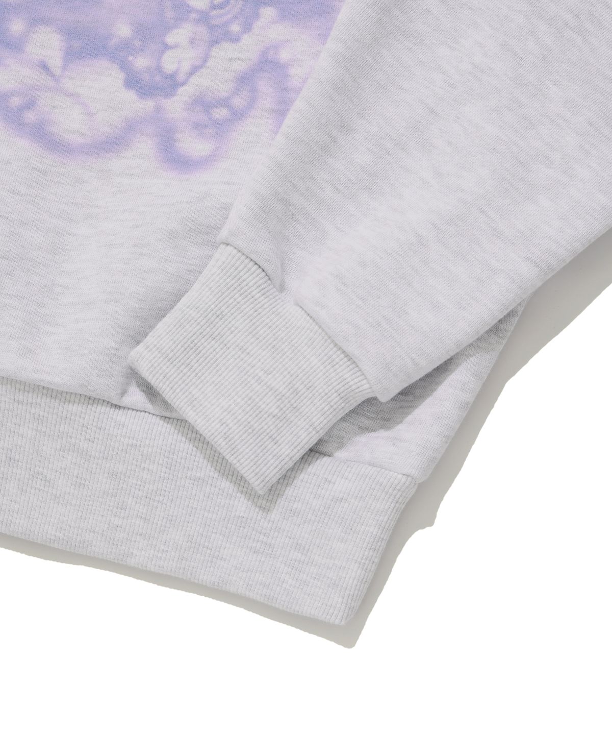 스웨이드(SUADE) AIRBRUSH DOG CROP CREWNECK [MELANGE GRAY]
