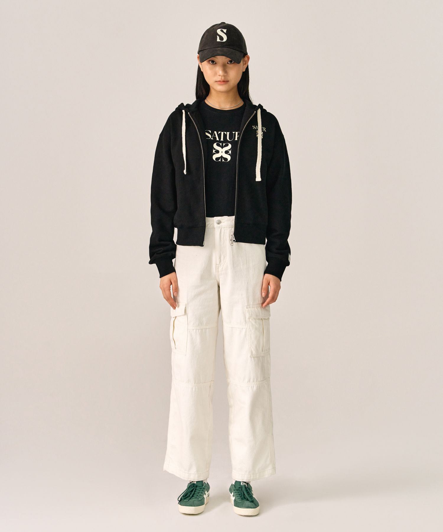 ★送料・関税込★SATUR★Classic Logo Hoodie★ ☆送料・関税込☆SATUR☆Classic Logo Hood Zip-Up☆