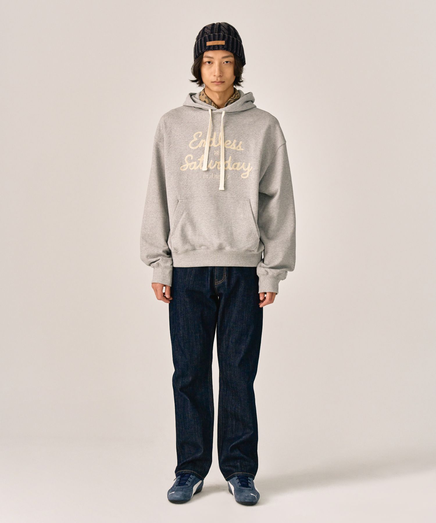 MUSINSA | SATUR Endless Saturday Hooded Sweatshirt Classic Black