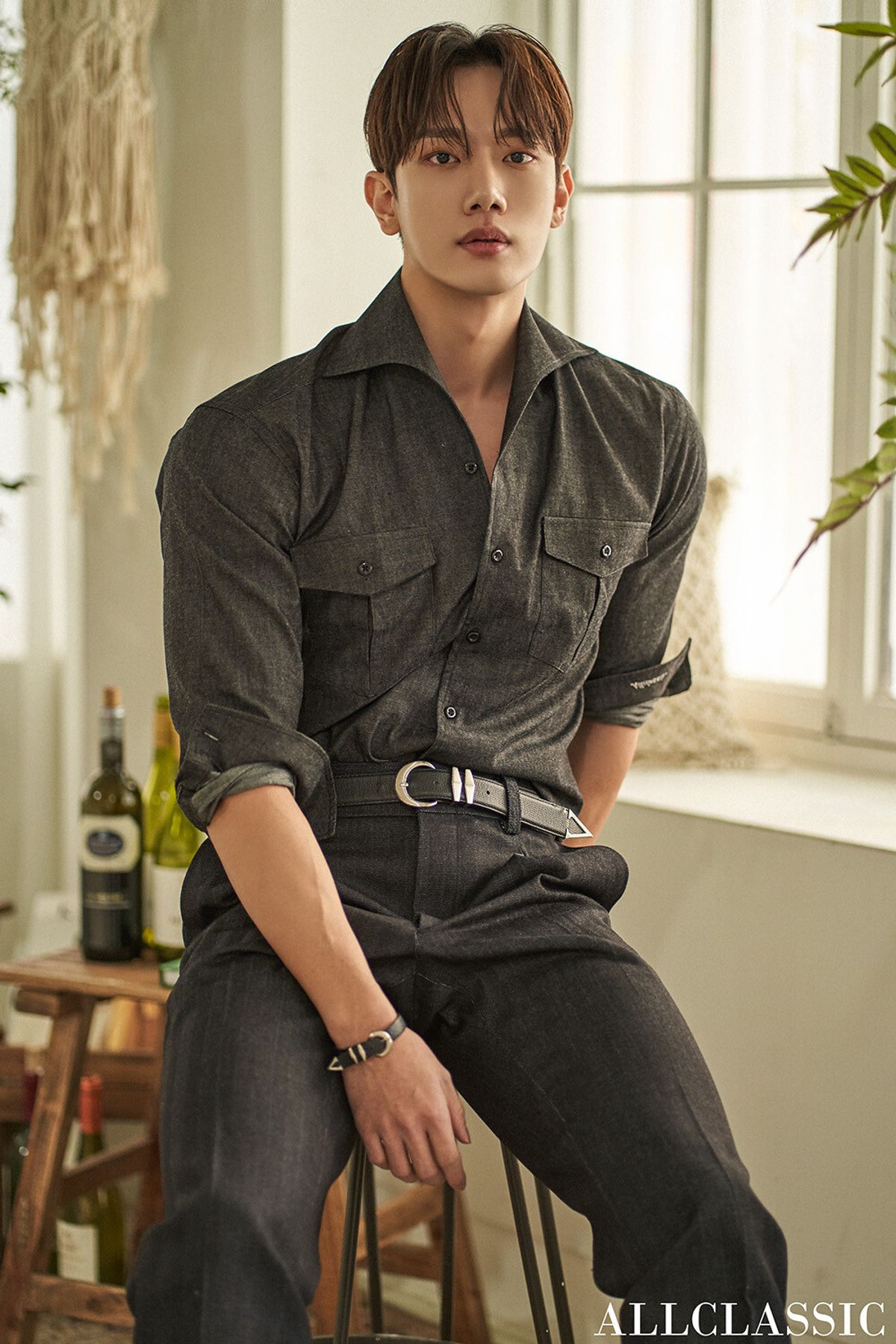 올클래식(ALLCLASSIC) Italian one-piece Shirts Black Denim / ALCSH002