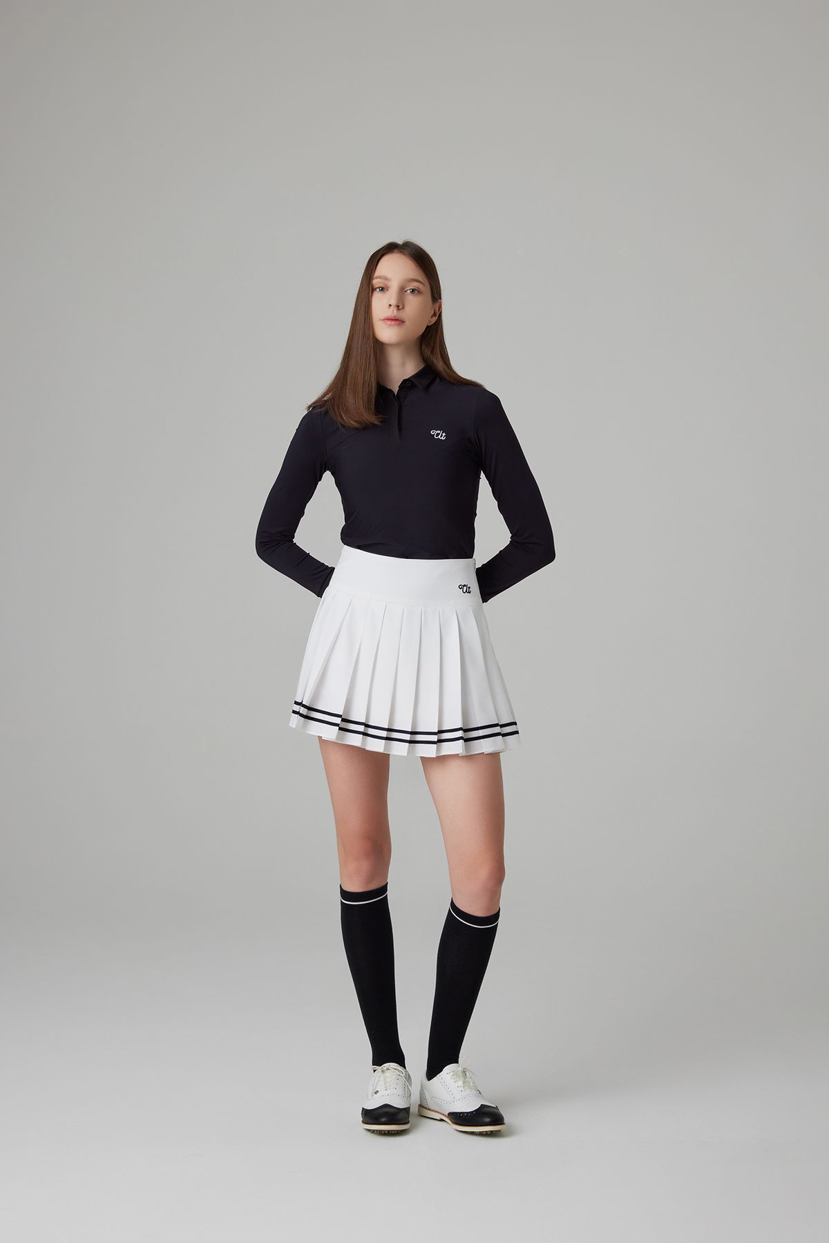 유팅골프(UTING GOLF) 유팅 플리츠 스커트 WHITE