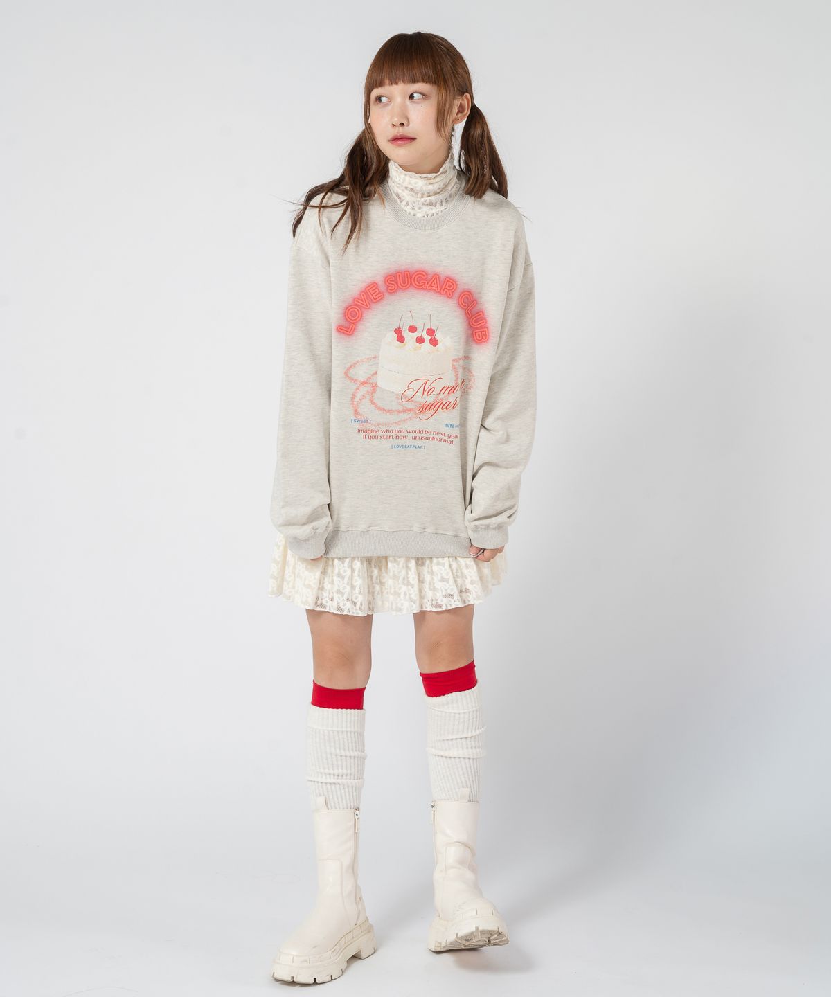 언유주얼 노말(UNUSUALNORMAL) ZOE RIBBON MINI SKIRT_CREAM