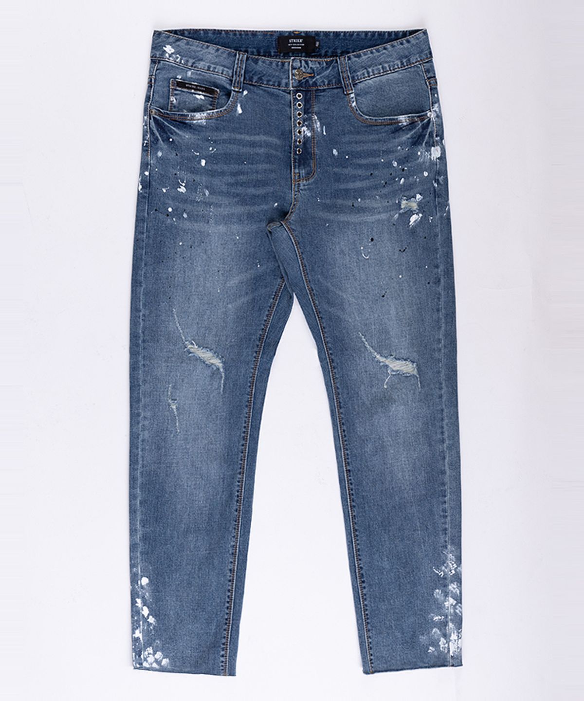 스트라이크(STRIKE) Medium Sprinkle Wash Eyelet Jeans (SLIM)