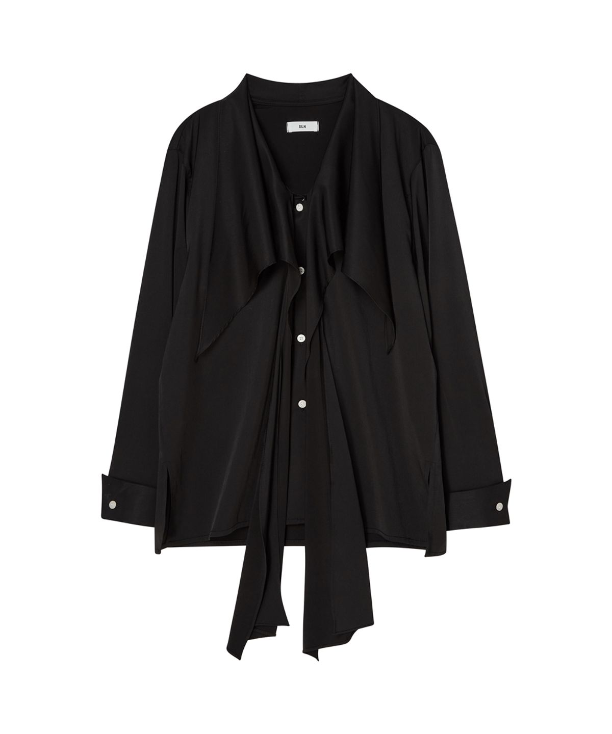 실른(SILN) Scarf blouse (BLACK)