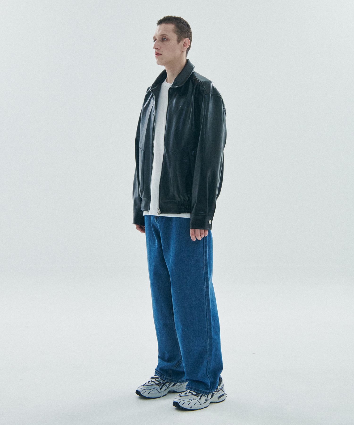 MUSINSA | BLACK MOMENT Eco Leather Banded Mannish Two-Way