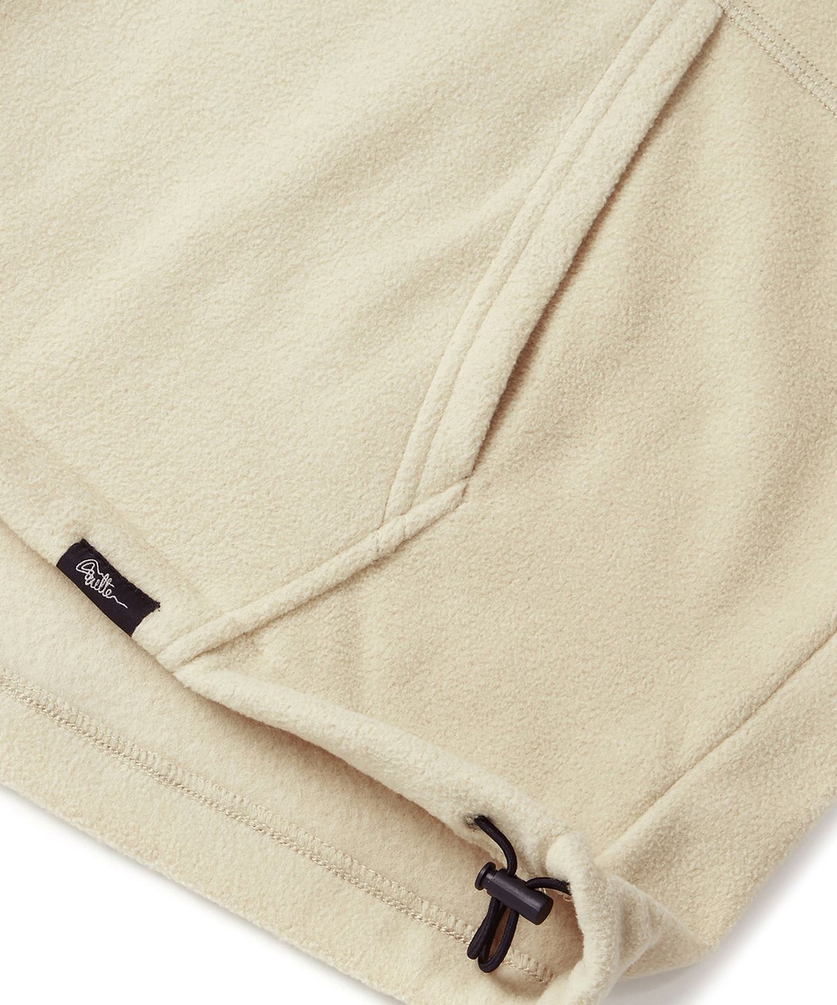 쿨트(KULTE) 클래식 로고 플리스 하프집업 크루넥 L.BEIGE
