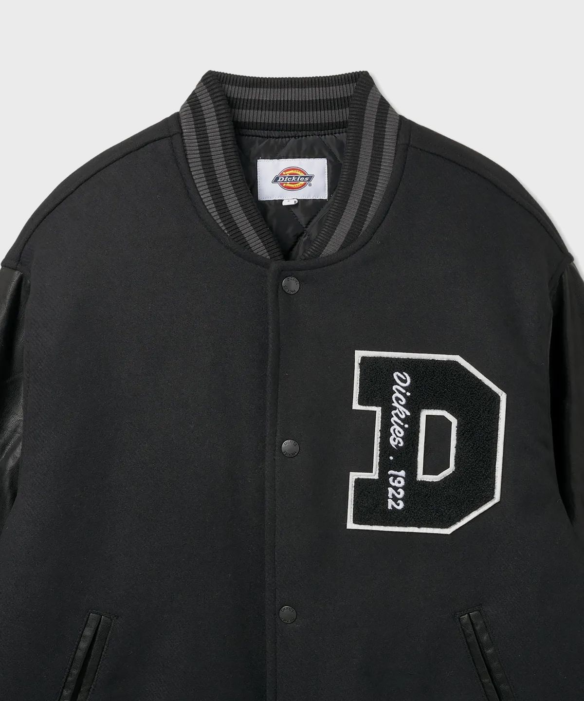 디키즈(DICKIES) 패디드 릴렉스드 베이스볼 재킷 Black