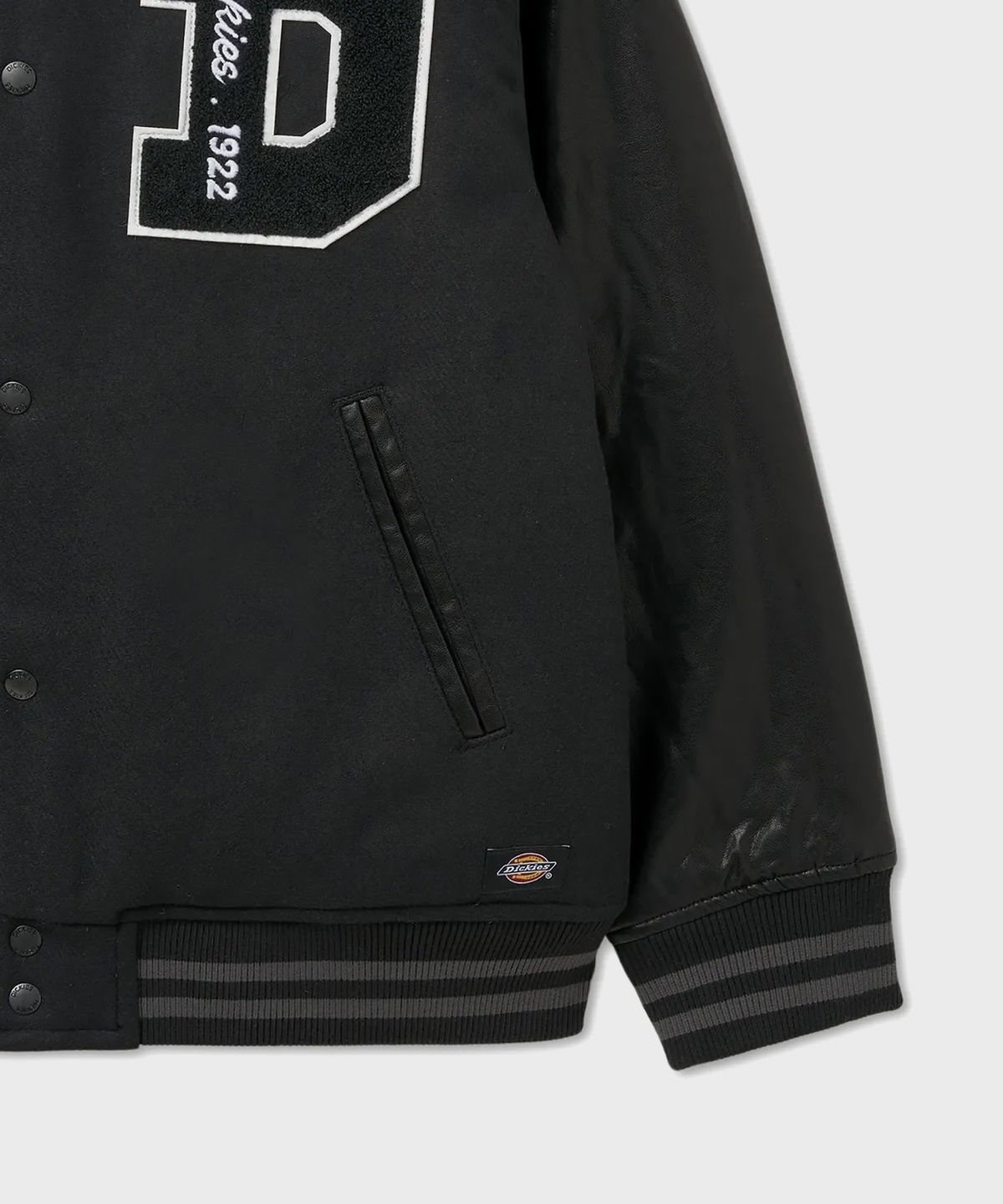 디키즈(DICKIES) 패디드 릴렉스드 베이스볼 재킷 Black