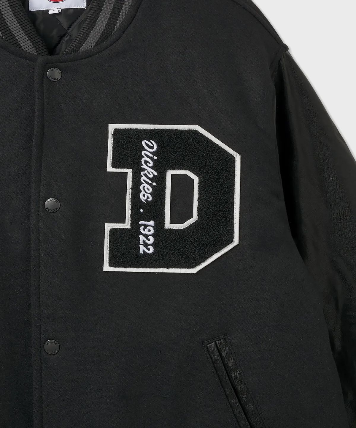 디키즈(DICKIES) 패디드 릴렉스드 베이스볼 재킷 Black