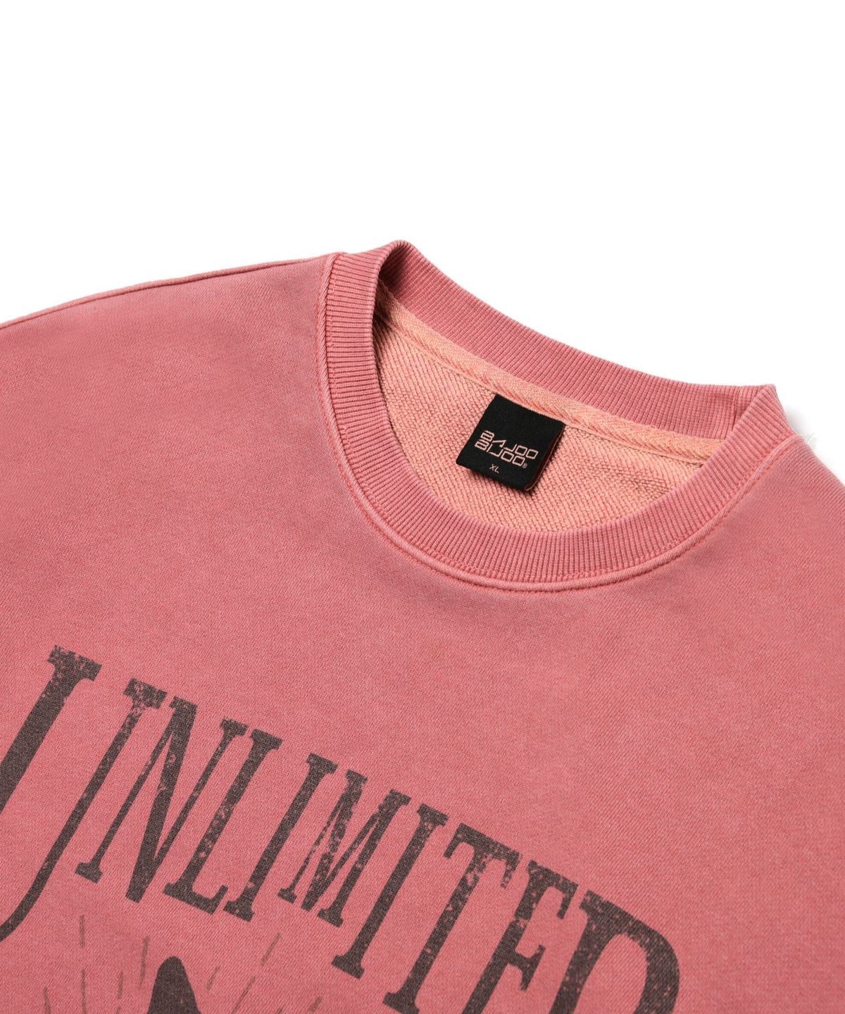 바쥬비쥬(BAJOO BIJOO) Unlimited Cat Pigment Sweatshirt [Indigo Pink]