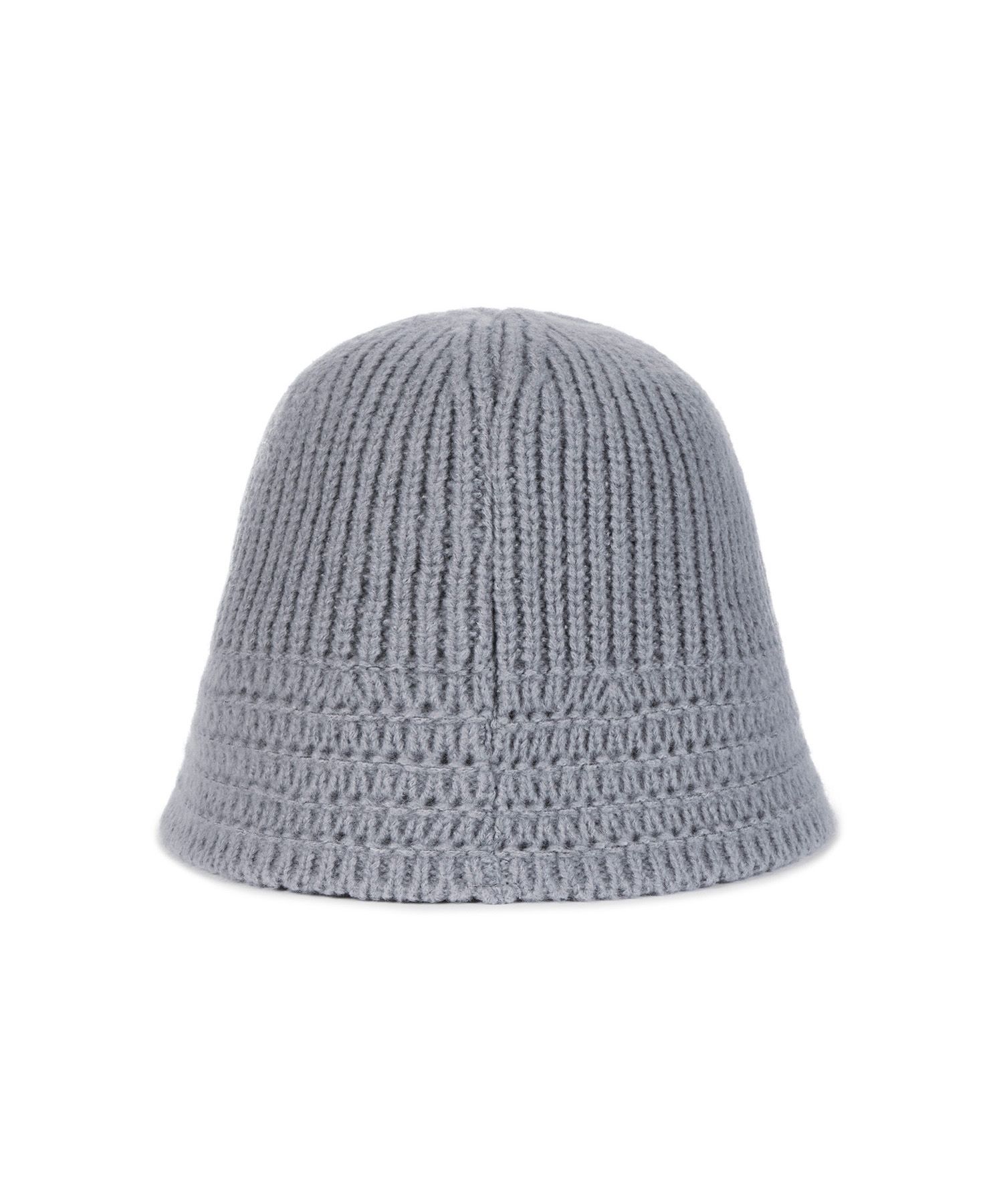 MUSINSA公式 | VARZAR VA square applique knit bucket hat gray