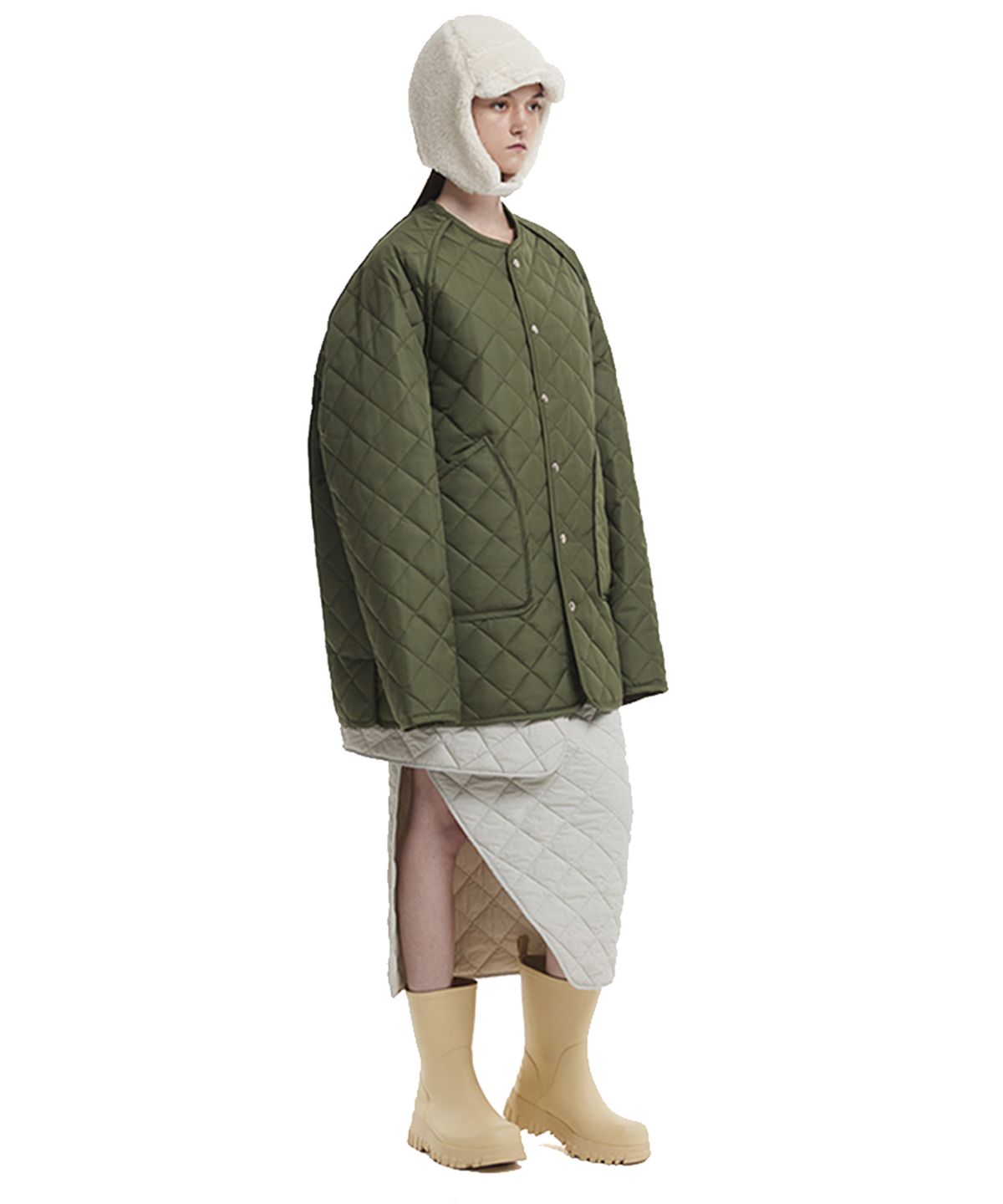 트렁크프로젝트(TRUNK PROJECT) Khaki Quilted Jacket