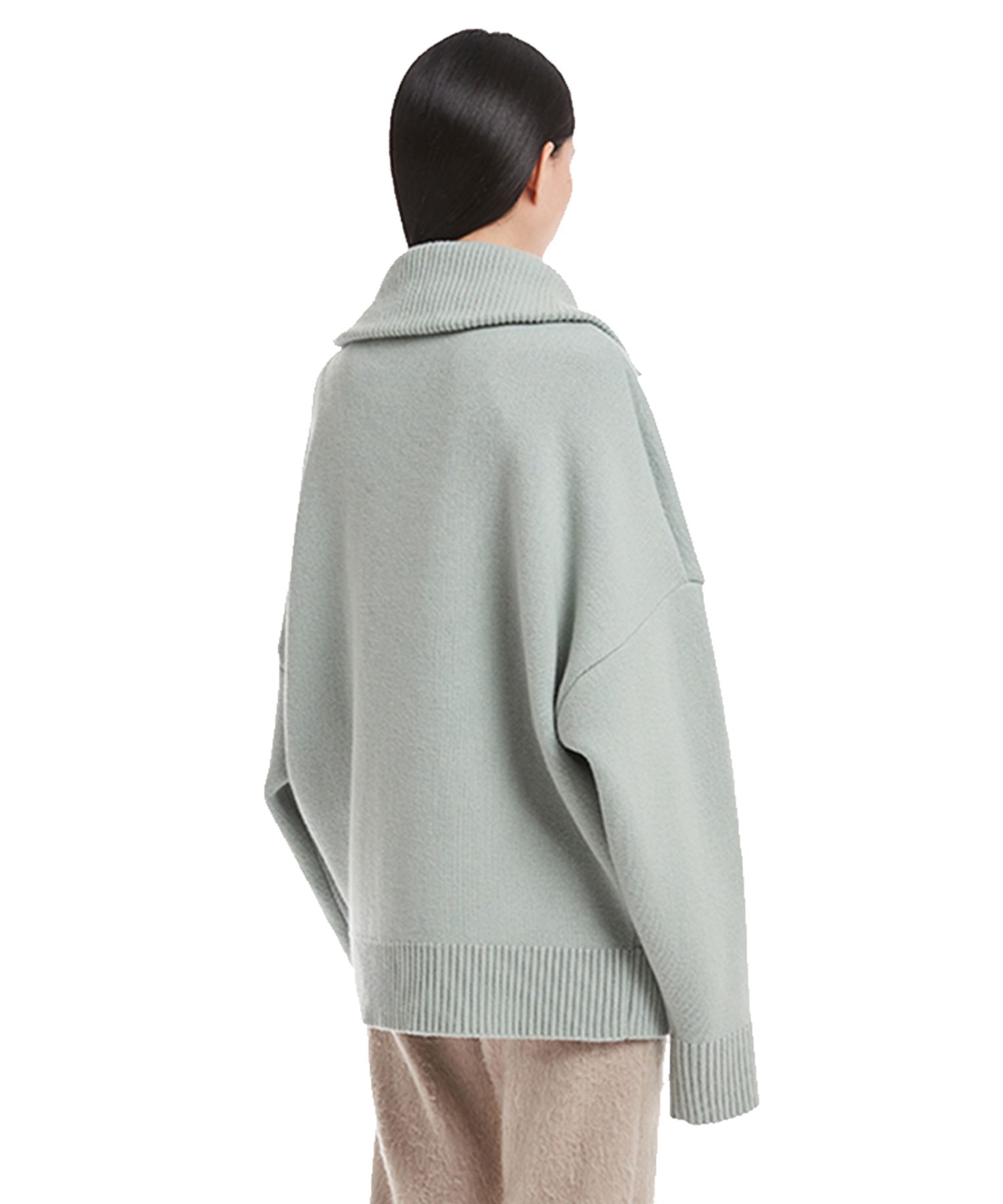 【Trunk project】Cardigan Jacket MUSINSA | TRUNK PROJECT Mint Turtleneck Zip-Up Knit Cardigan