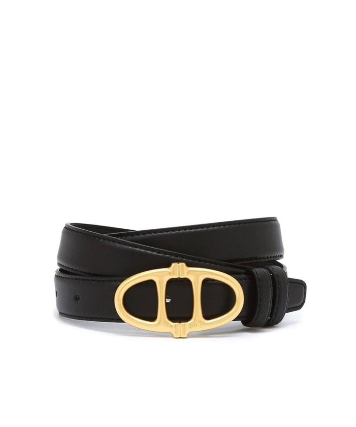 아떼 바네사브루노(ATHE VANESSABRUNO) 25MM 블랙 무광 레더 더블에이 벨트 (골드) AABE6F003BK
