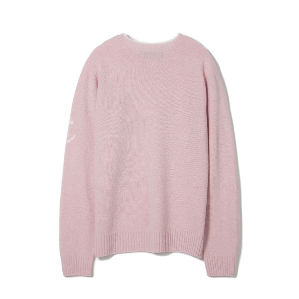 건지 울른스(Guernsey Woollens) 홀가먼트 메리노 울 스웨터 - 핑크