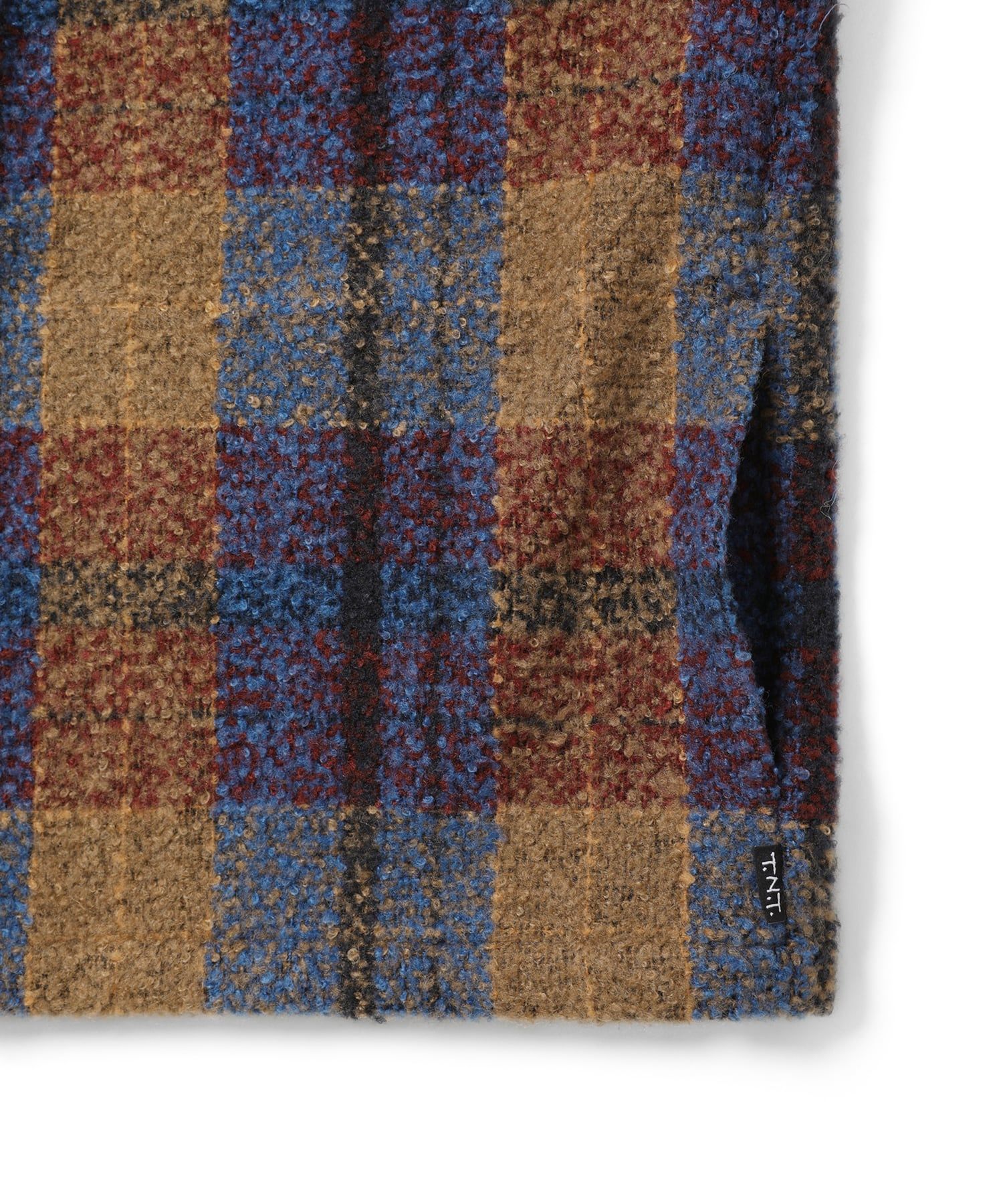 MUSINSA | thisisneverthat® Boucle Check Shirt Blue