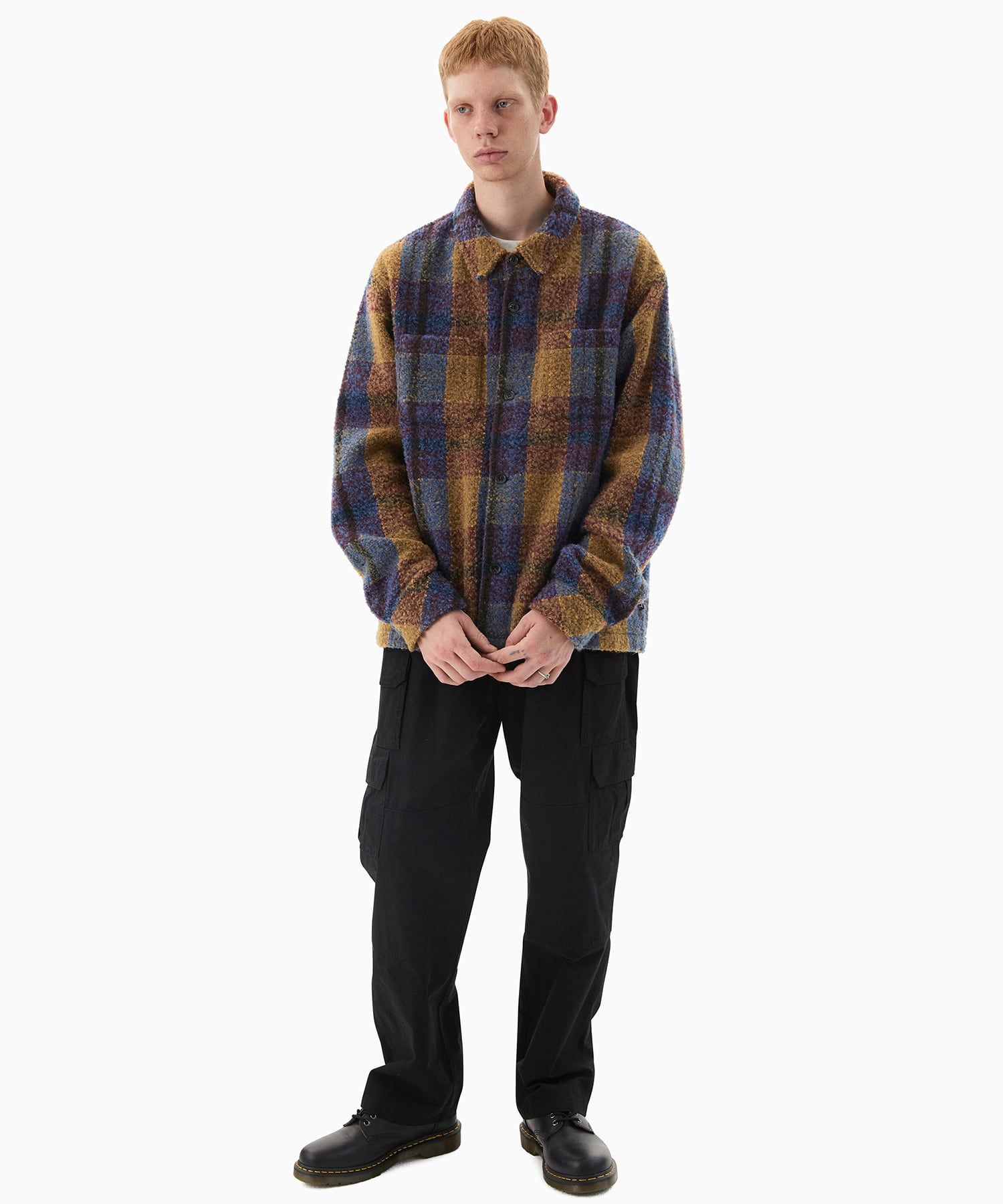 さらに100円引き◆thisisneverthat◆Boucle Check shirt Boucle Check shirt - thisisneverthat®