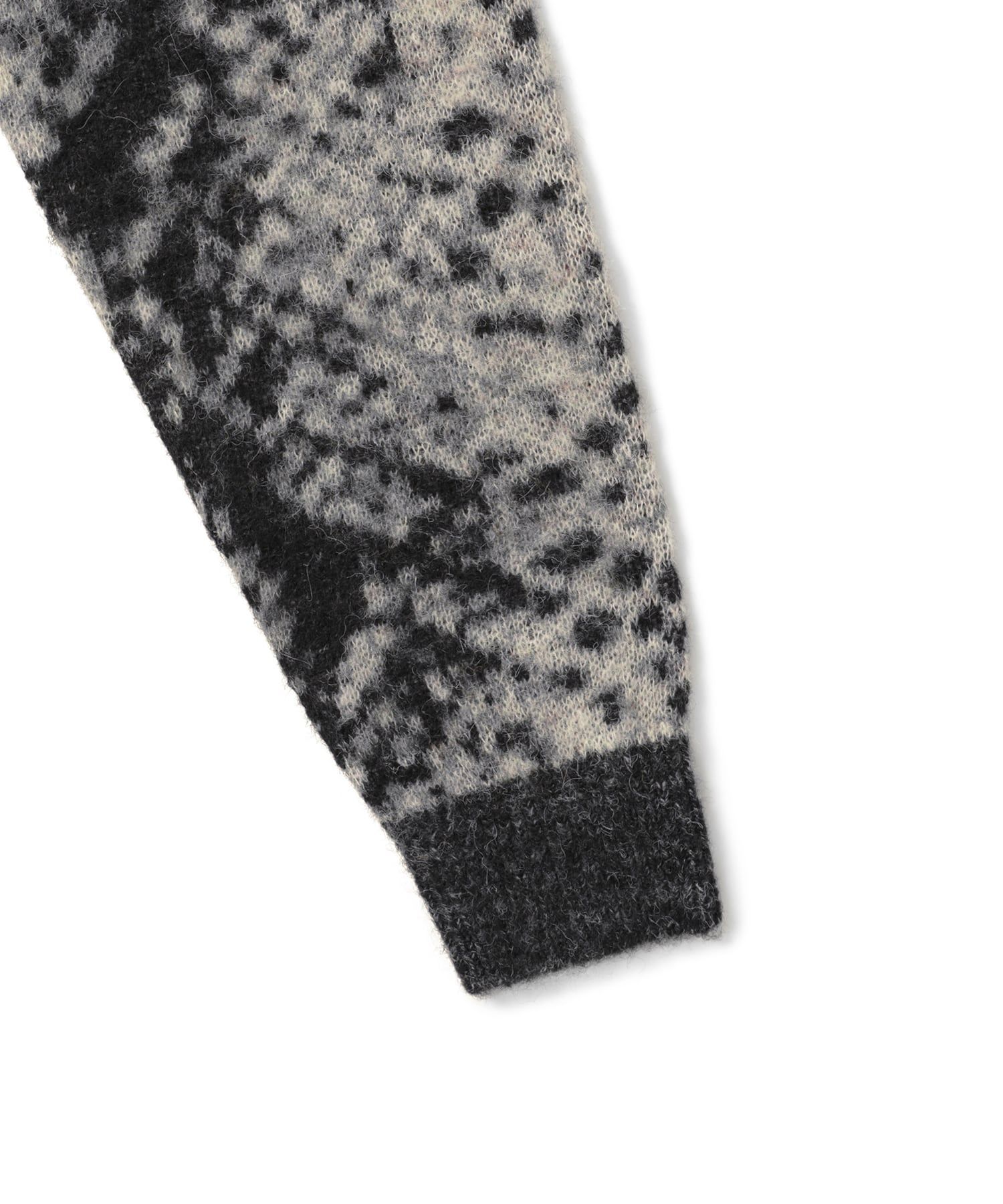 MUSINSA | thisisneverthat® Python Jacquard Knit Cardigan Black