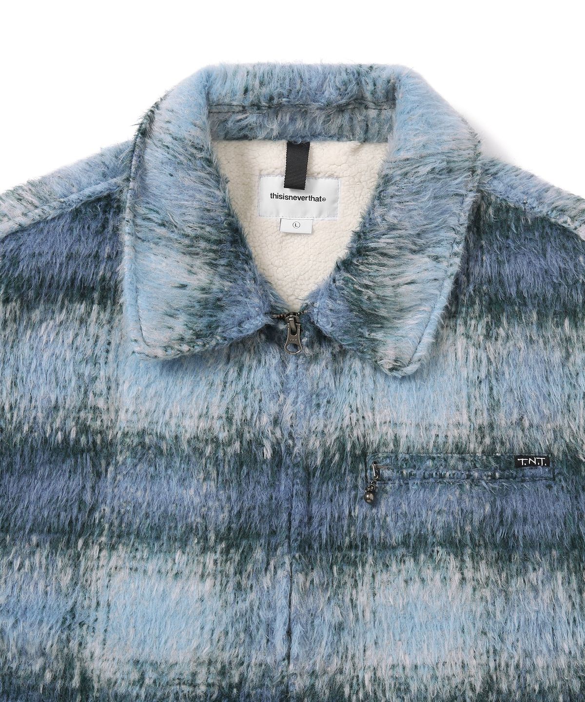 디스이즈네버댓(THISISNEVERTHAT) Brushed Check Jacket Blue