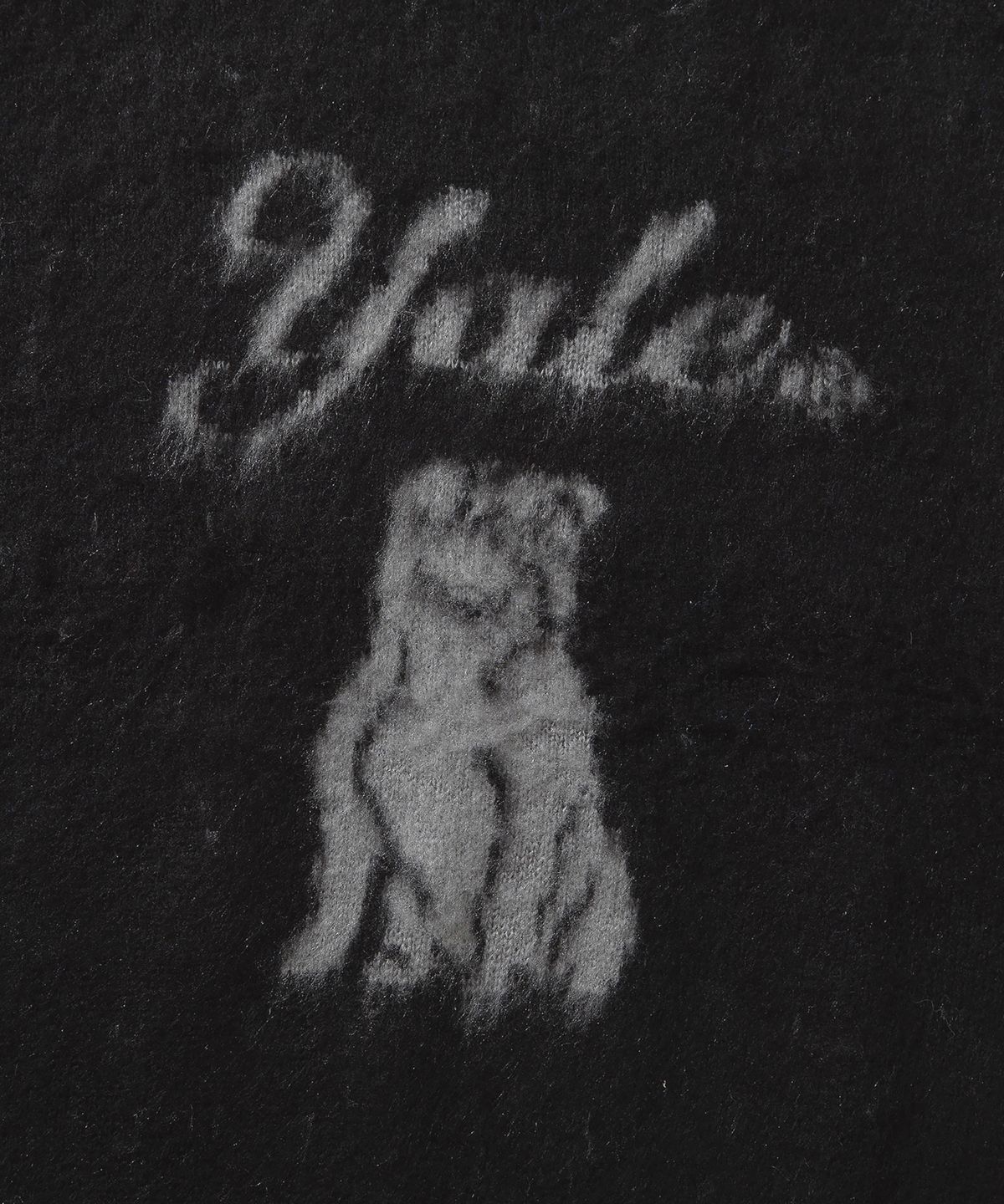 예일(YALE) 헤리티지 댄 브러쉬 라운드 니트_블랙