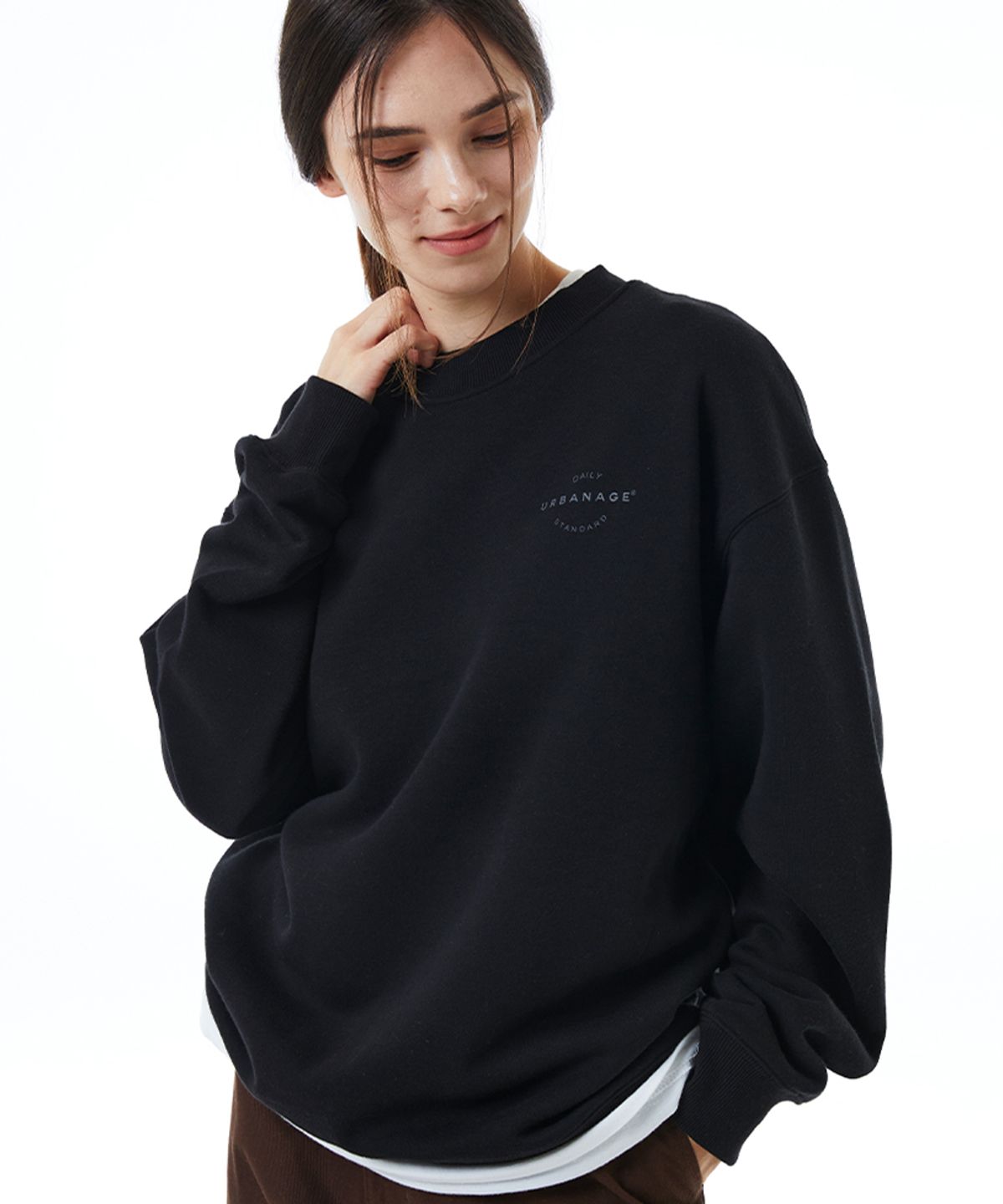 어반에이지(URBANAGE) [2PACK] 데일리 스탠다드 오버 맨투맨 (5 Color)