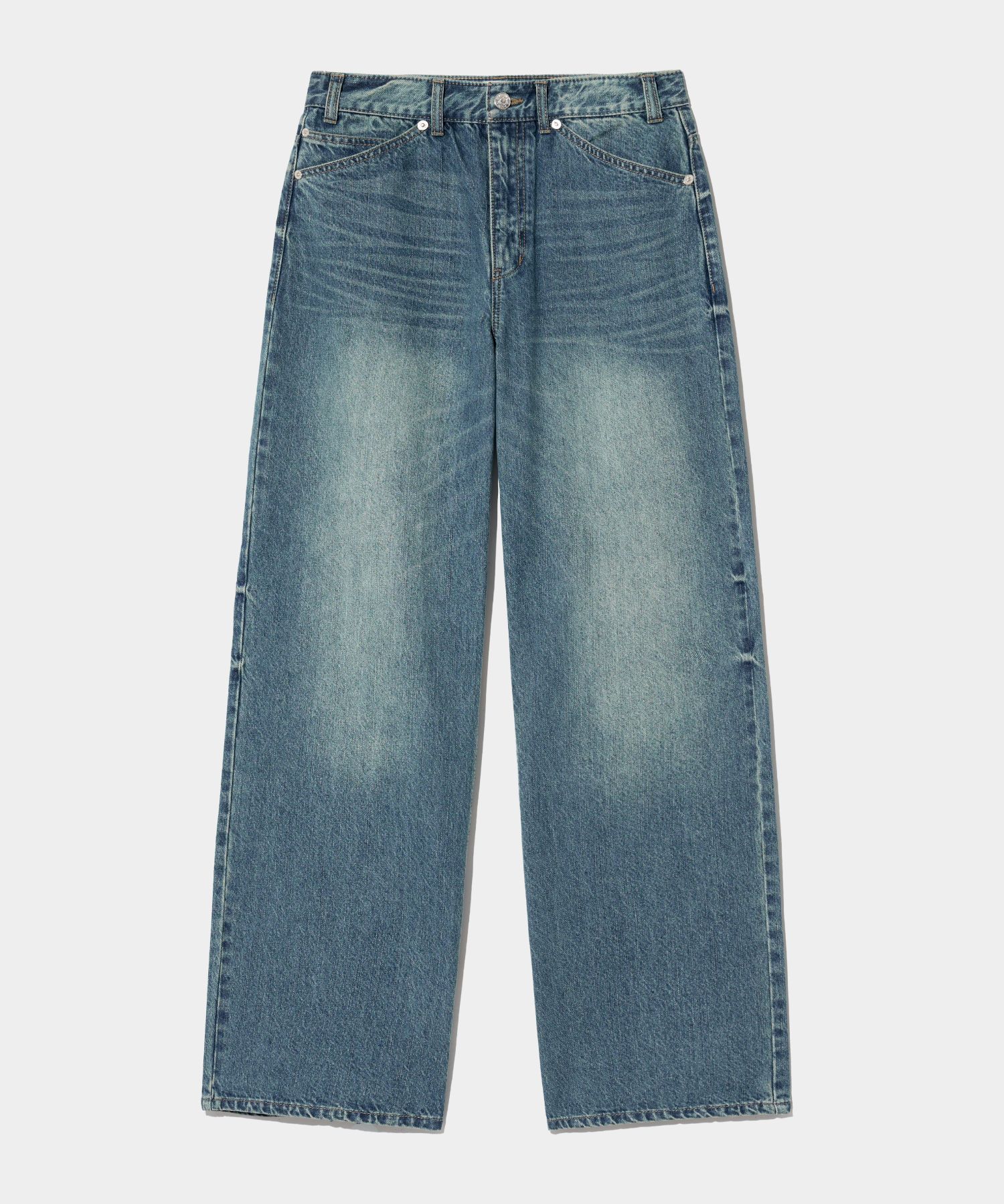 【SATUR】Layne Midrise Straight Denim - Light Washed Blue MUSINSA | SATUR (W) Lane mid-rise straight denim pants Light