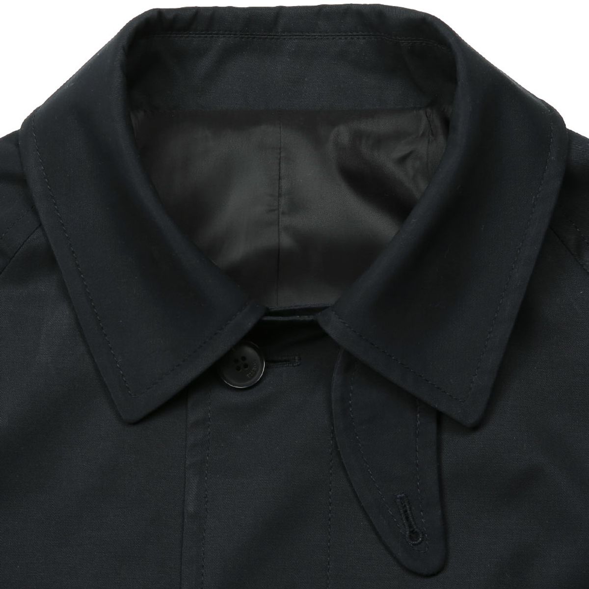 솔티(SORTIE) Bonheur Cotton Balmacaan Coat (Navy)