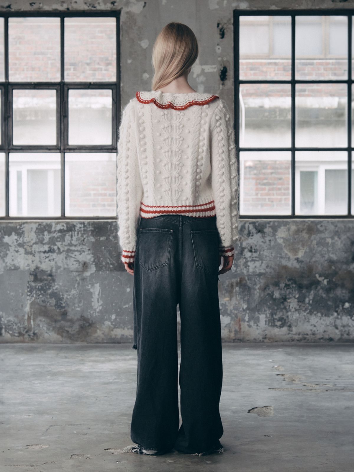 에즈이프 캘리(ASIF CALIE) DESTROYED WASHING DENIM PANTS BLACK