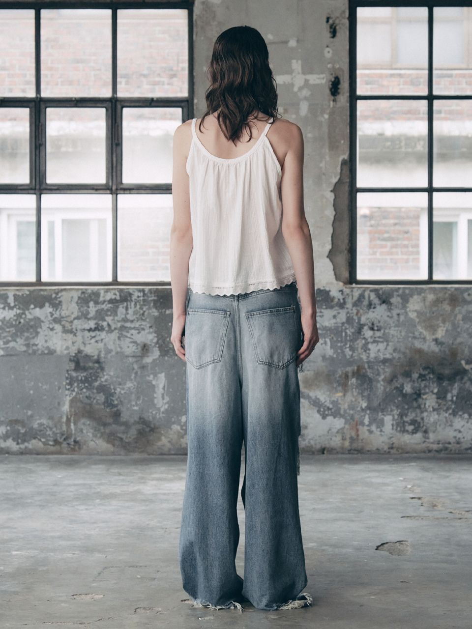 MUSINSA | ASIF CALIE DESTROYED WASHING DENIM PANTS BLUE