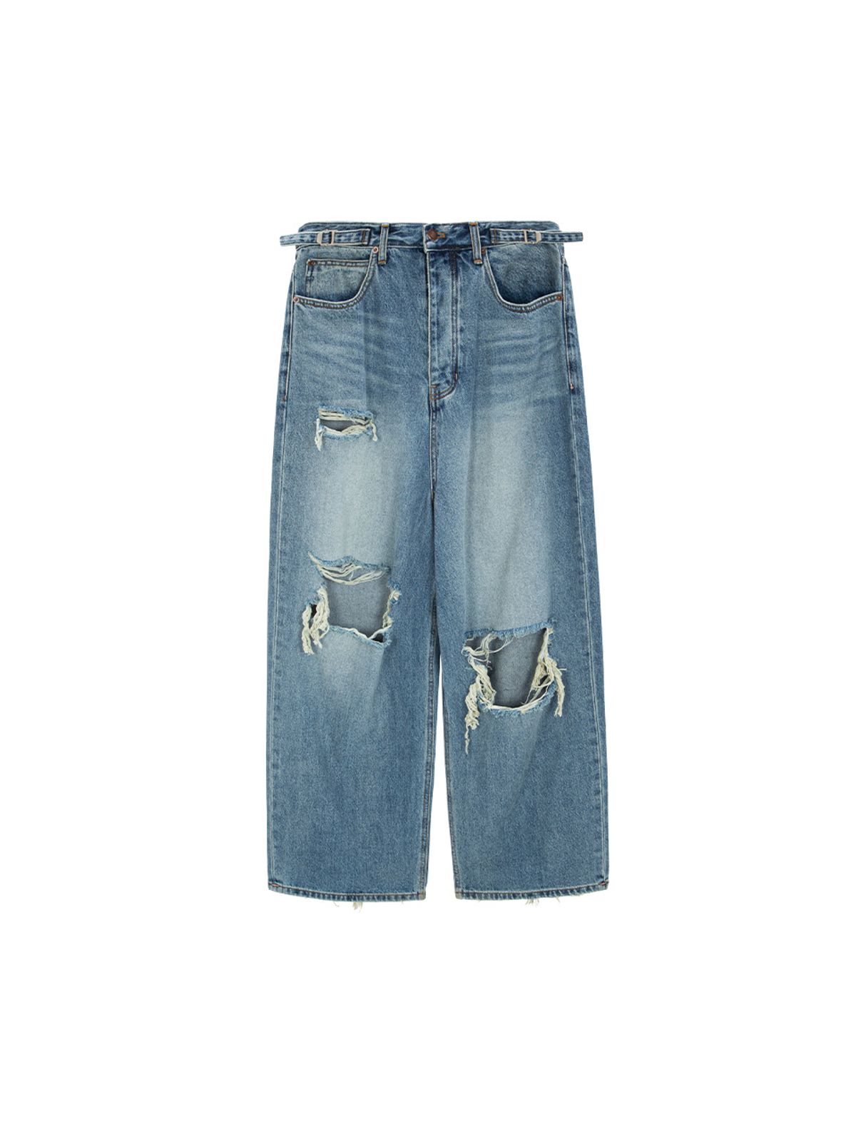 에즈이프 캘리(ASIF CALIE) DESTROYED WASHING DENIM PANTS BLUE