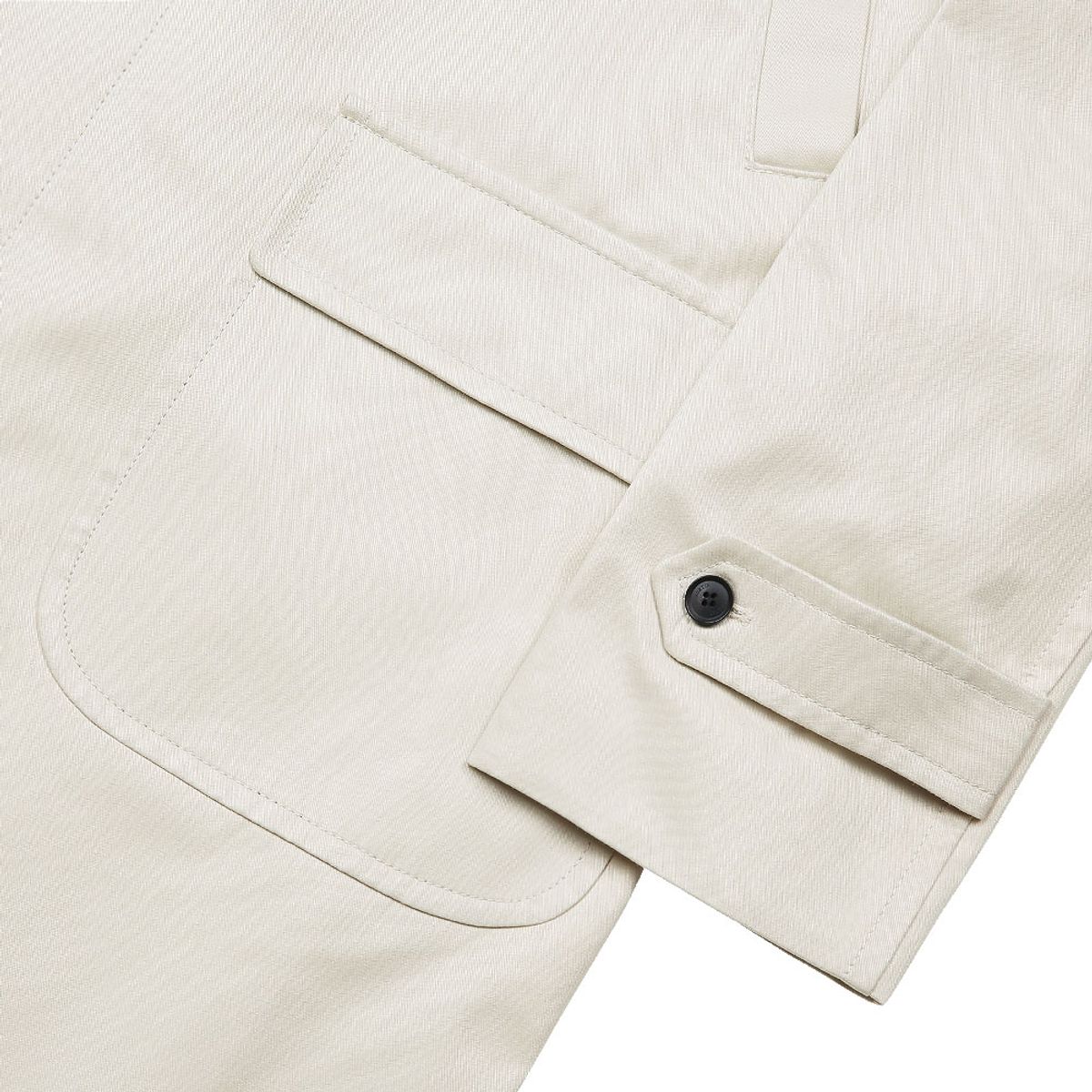 솔티(SORTIE) Bonheur Cotton Balmacaan Coat (Ivory)