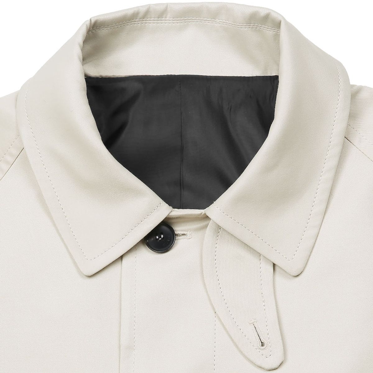 솔티(SORTIE) Bonheur Cotton Balmacaan Coat (Ivory)
