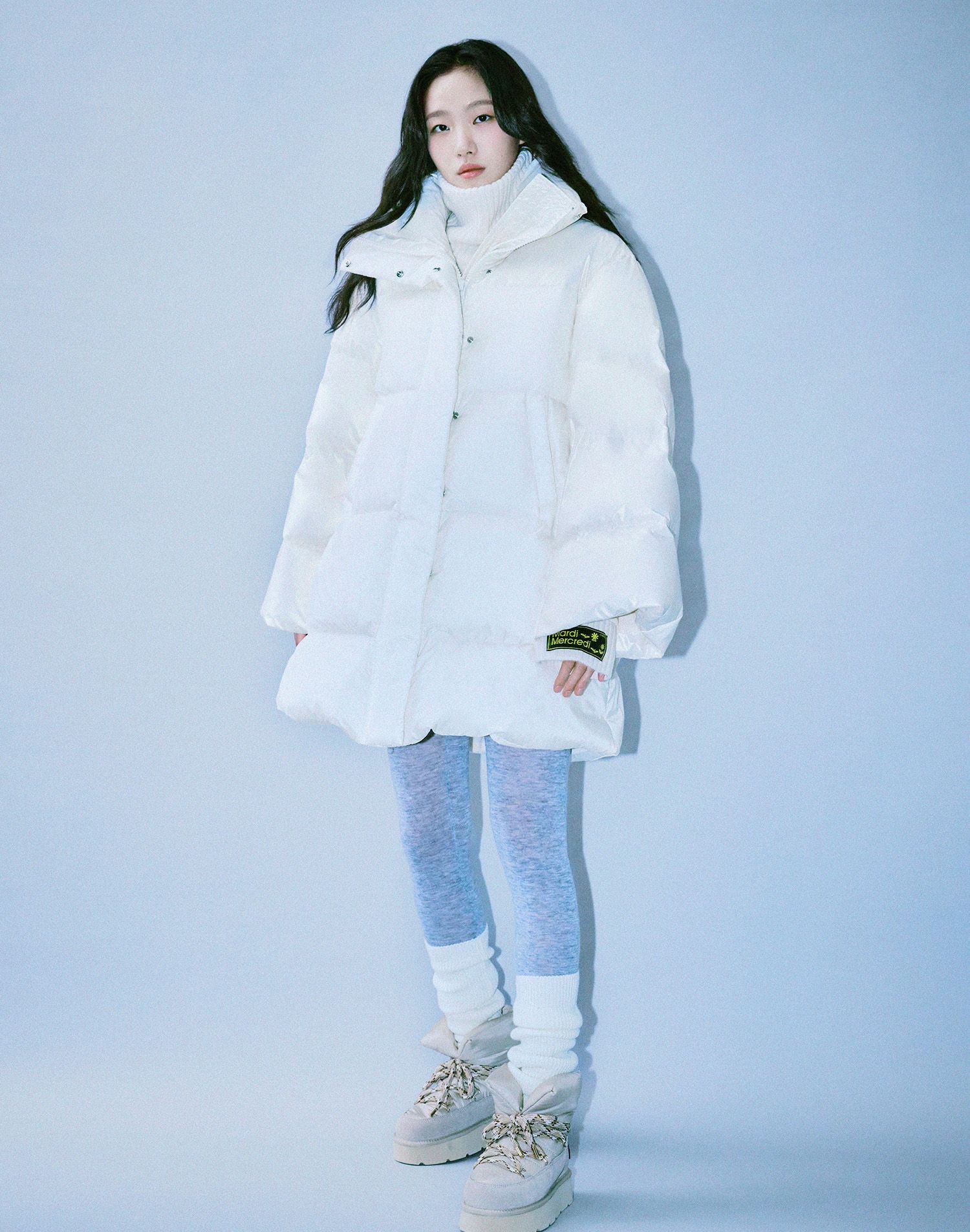 ★MARDI MERCREDI★OVERSIZED DOWN JACKET HIGH NECK_BLUE★ MUSINSA公式 | MARDI MERCREDI OVERSIZED DOWN JACKET HIGH