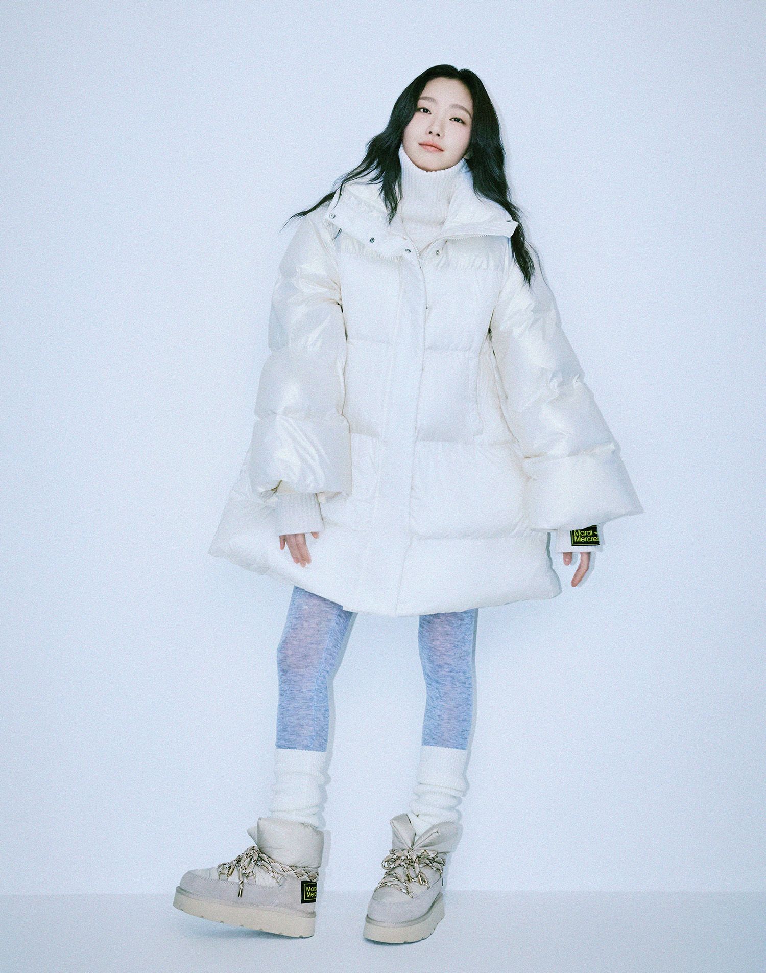 ★MARDI MERCREDI★OVERSIZED DOWN JACKET REVERSIBLE_SILVER★ MARDI MERCREDI