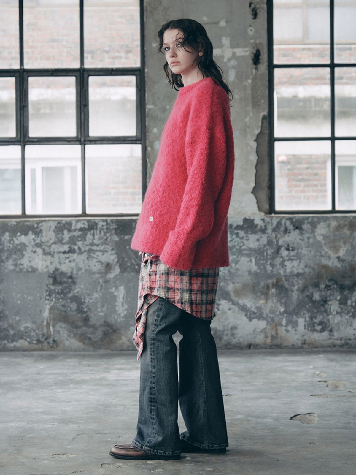 에즈이프 캘리(ASIF CALIE) DIRTYWASHING DENIM BOOTSCUT PANTS BLUE