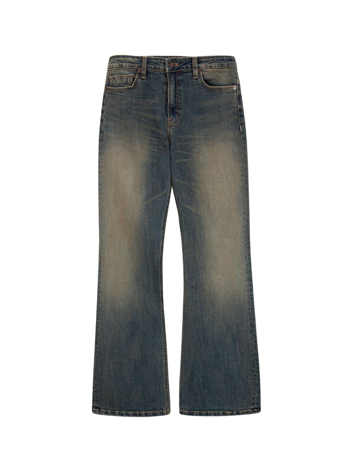 에즈이프 캘리(ASIF CALIE) DIRTYWASHING DENIM BOOTSCUT PANTS BLUE